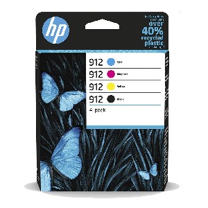 HP 912XL High Yield C/M/Y/K Original Ink Cartridge 4-Pack